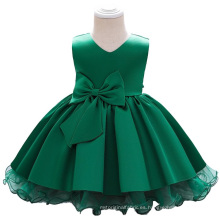 Vestido de fiesta verde sin mangas para niños vestidos de fiesta verdes